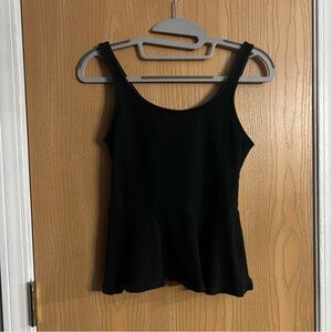 Express Black Fitted Peplum Tank Top